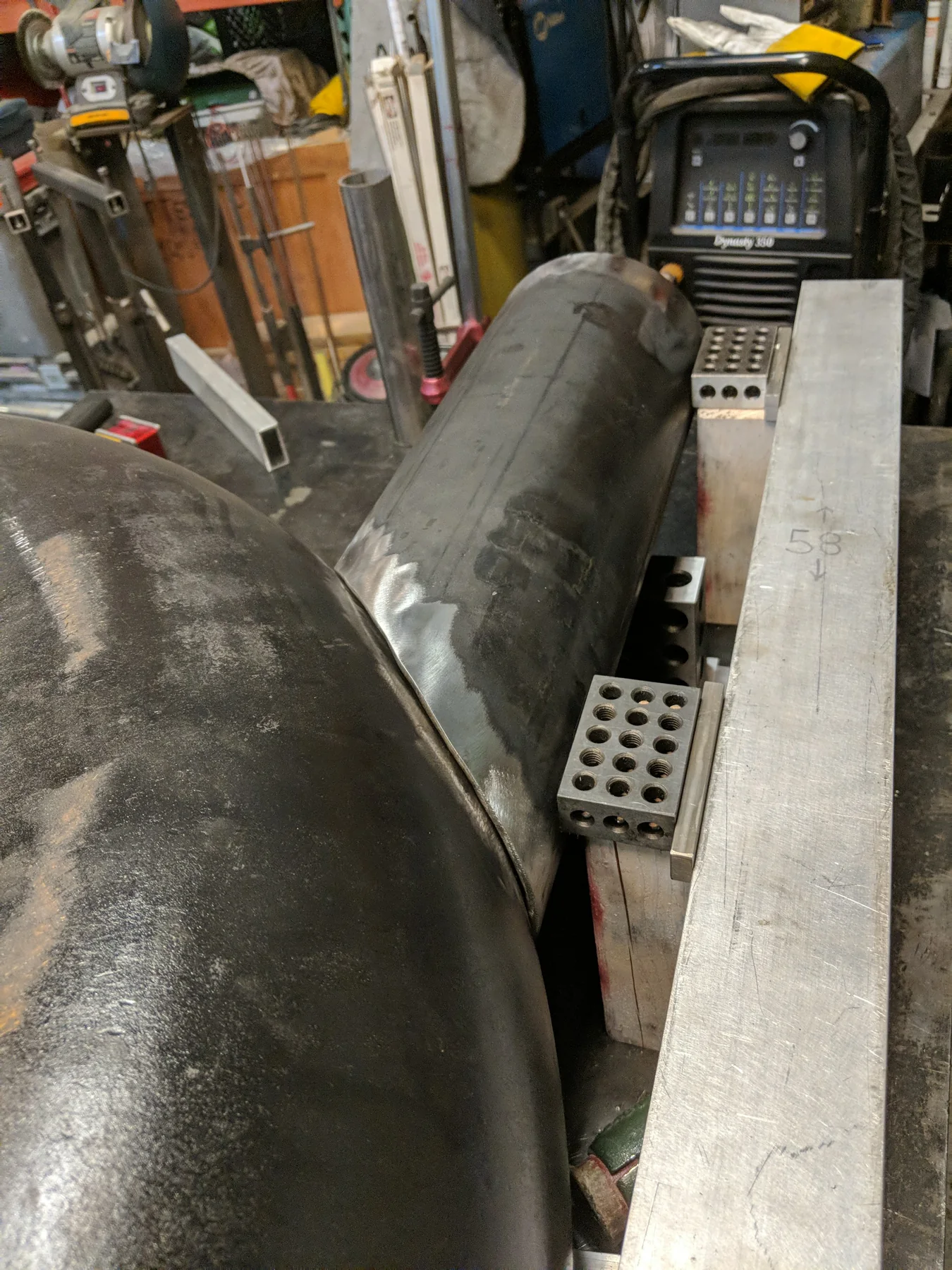 Large fabricated Albany Loop letter component