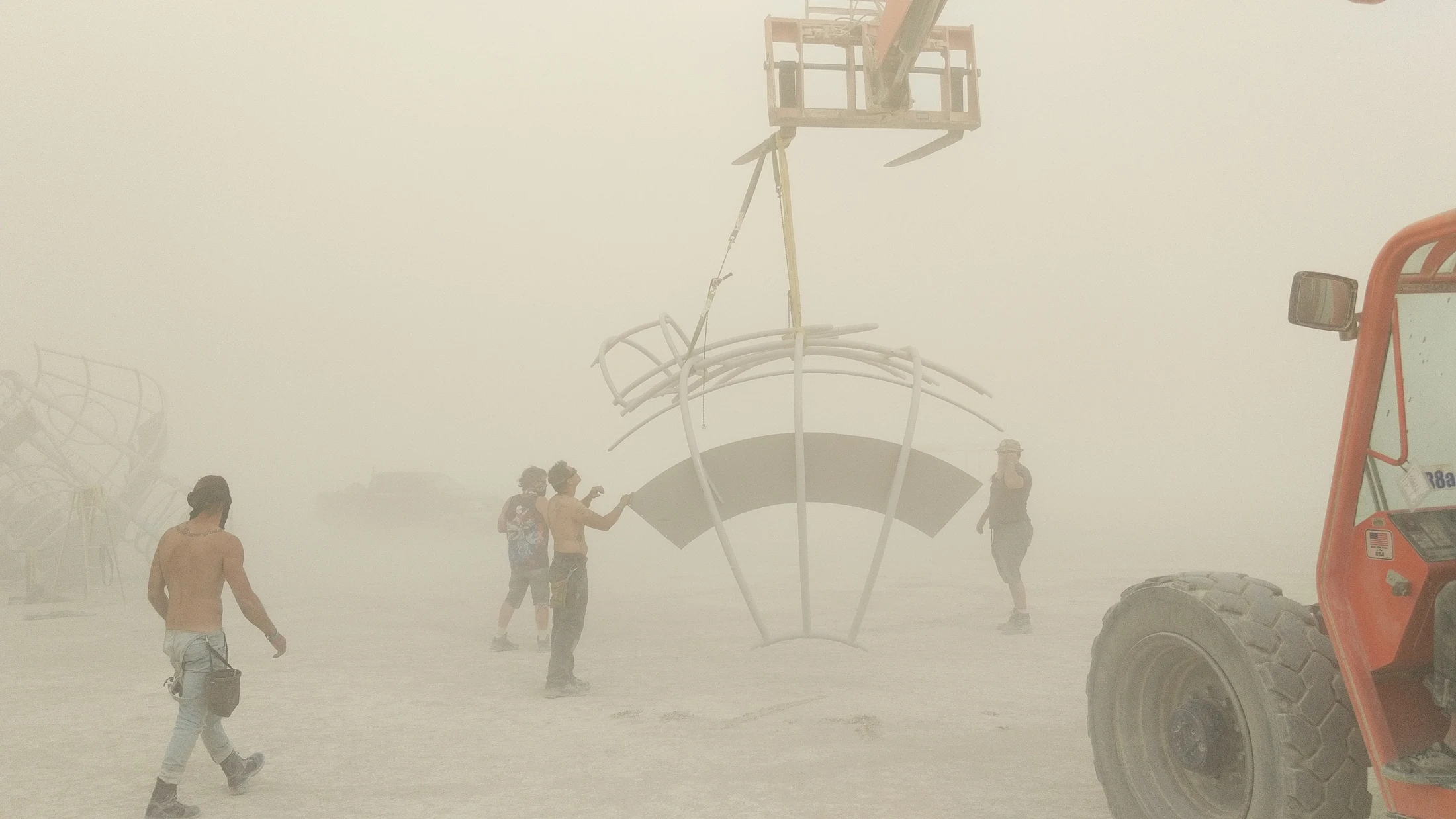 Bebot installation in near-whiteout conditions